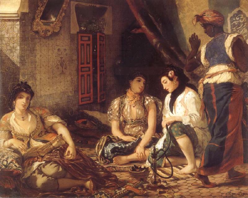 Eugene Delacroix Algerian Women in their Apartments oil painting picture